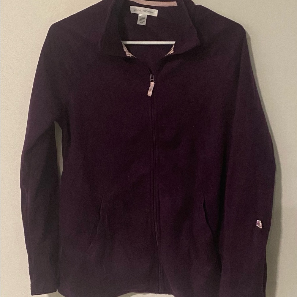 Dark Purple Full-Zip Sweater